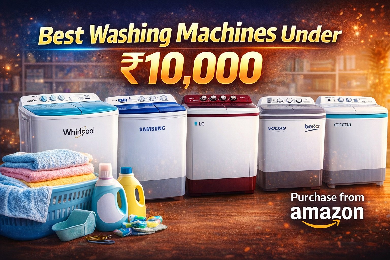 Best Automatic Washing Machine Under ₹10,000 in India (Amazon Listed)