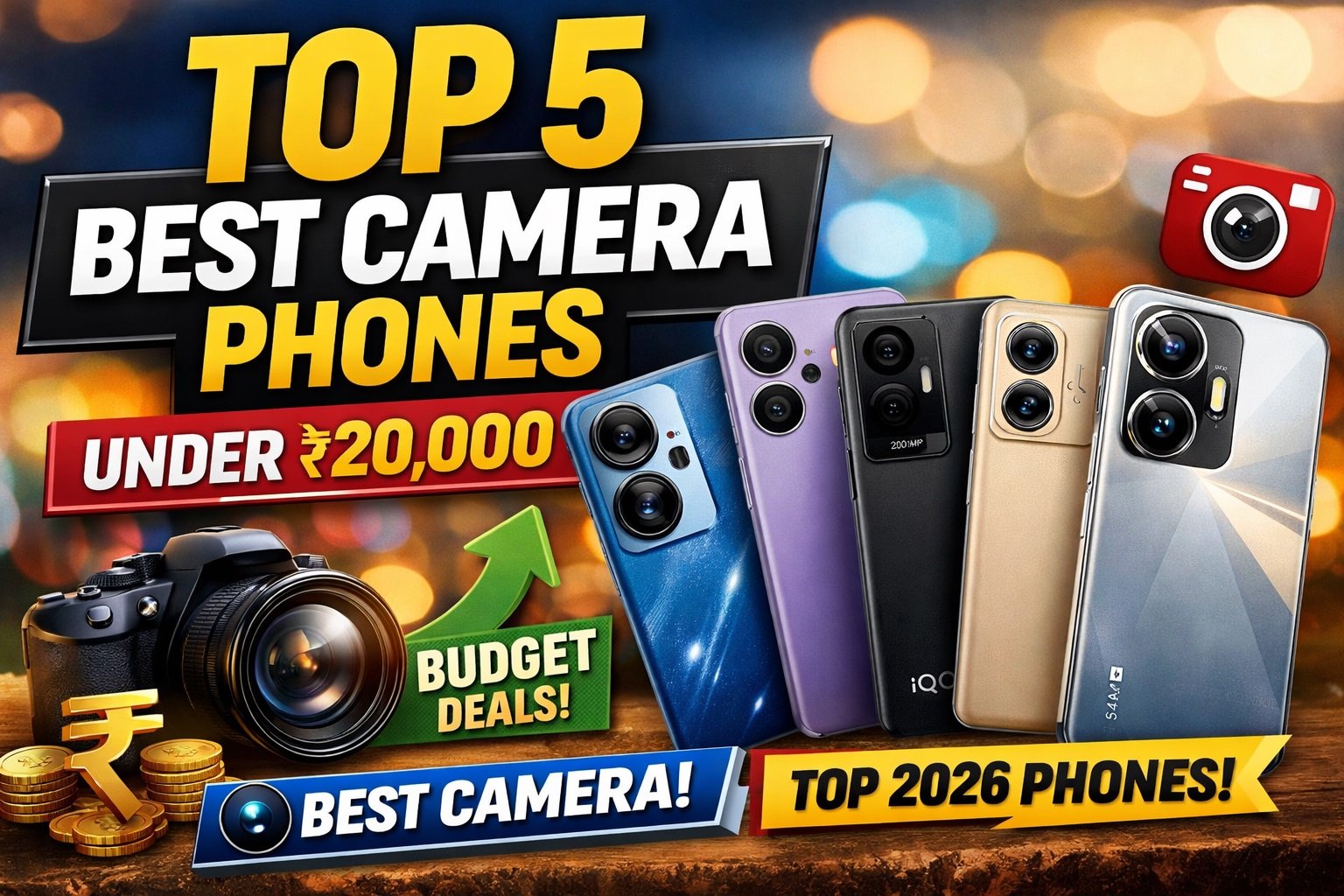Top 5 Best Camera Smartphones Under ₹20,000 in India