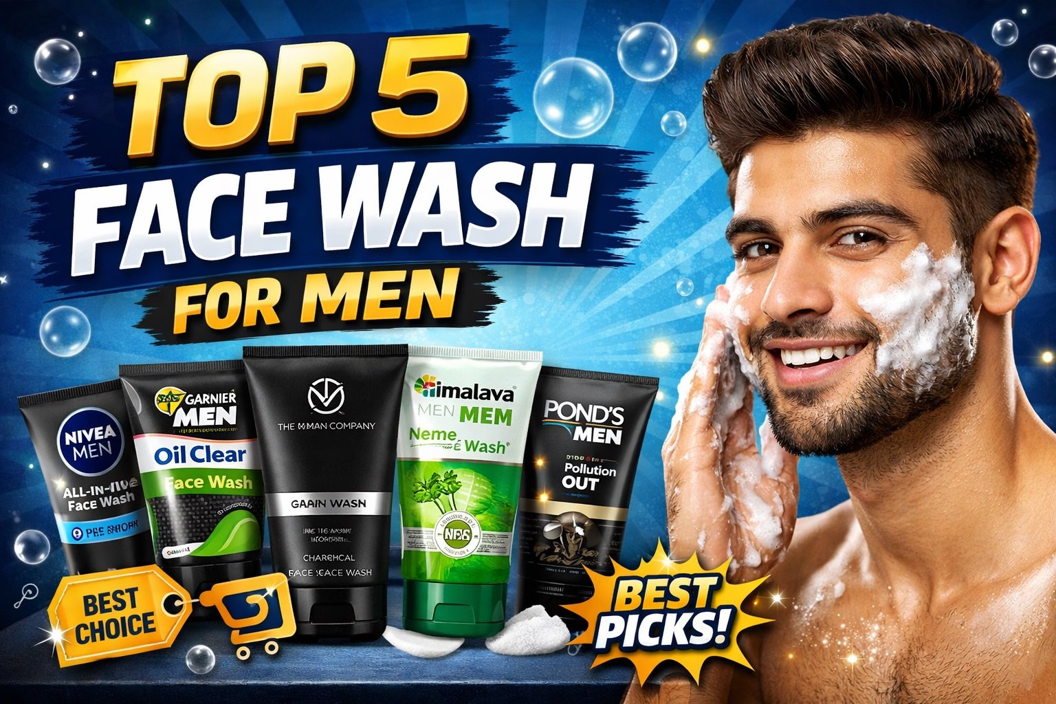 Top 5 Best Face Wash for Men (2026)